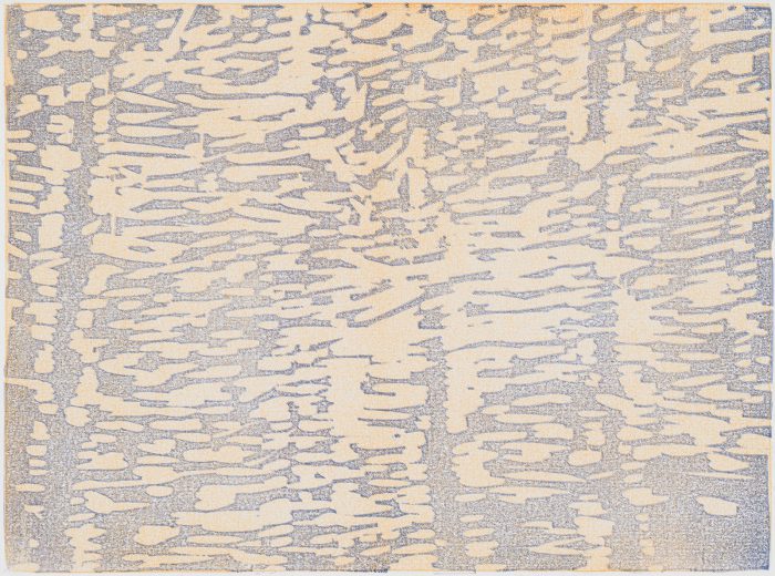 Ulrike Kampmann: Juniabend, 2019, Farbholzschnitt, 22 x 30 cm